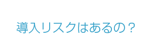 導入リスクはあるの？